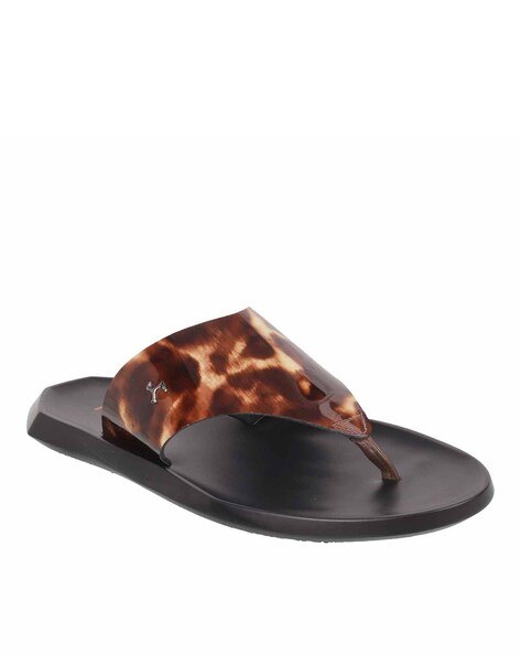 Animal Print Thong Style Flip Flops