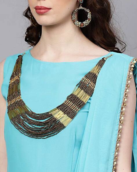 Buy Turquoise Blue Dresses & Gowns for Women by CHHABRA 555 Online |  Ajio.com