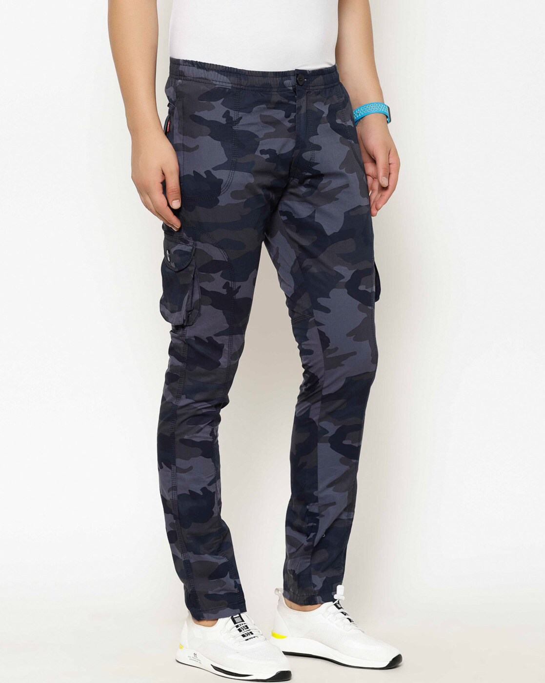 Buy Blue Trousers & Pants for Men by DNMX Online | Ajio.com