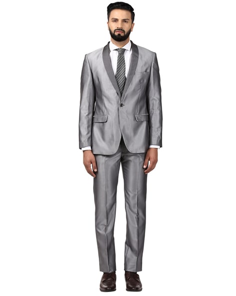 textured grey suit