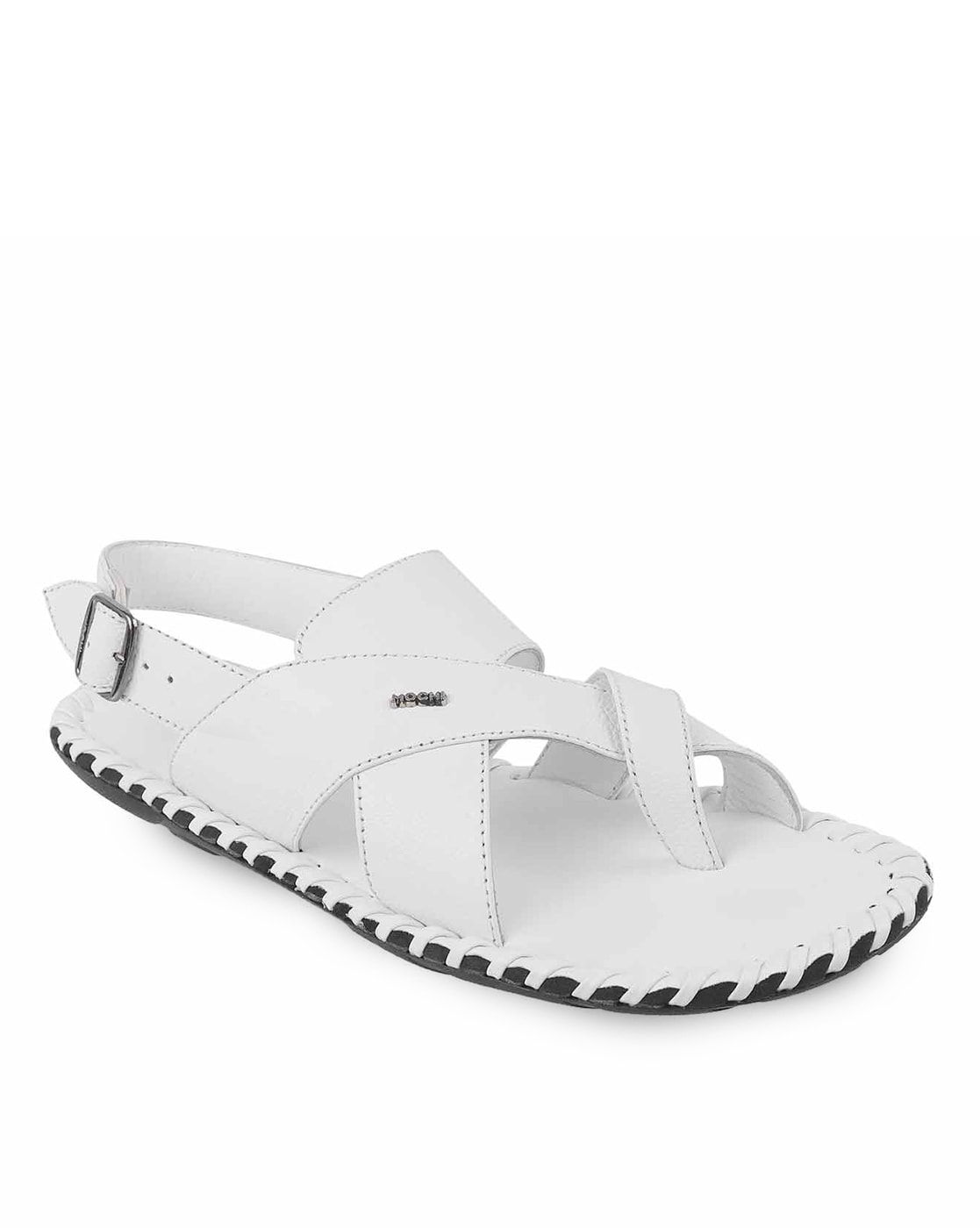 Mochi Men White Leather Sandals (16-9889-16-40) Size (6 UK/India (40EU)) :  Amazon.in: Fashion