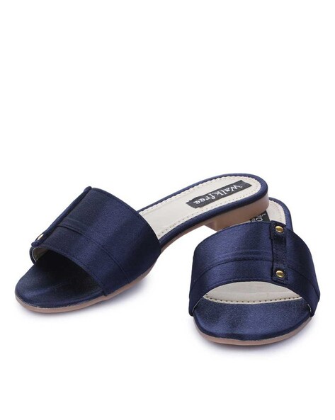 Attico Isla Satin Sandal In Blue | ModeSens