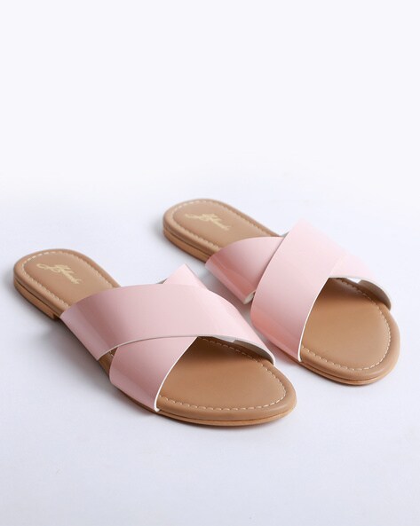 criss cross slip on sandals
