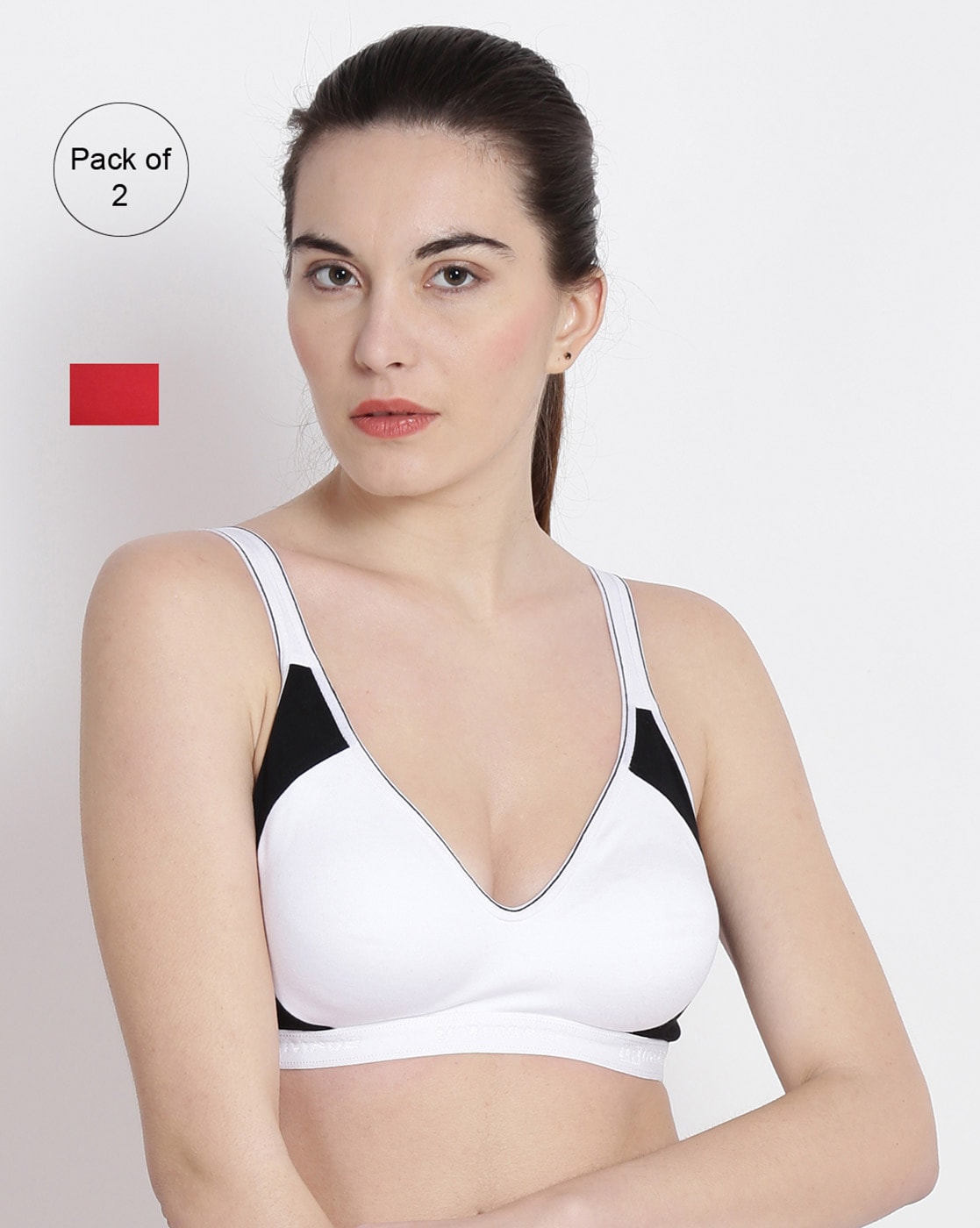 Buy online Pack Of 2 Cotton Sports Bra from lingerie for Women by Abelino  for ₹739 at 63% off