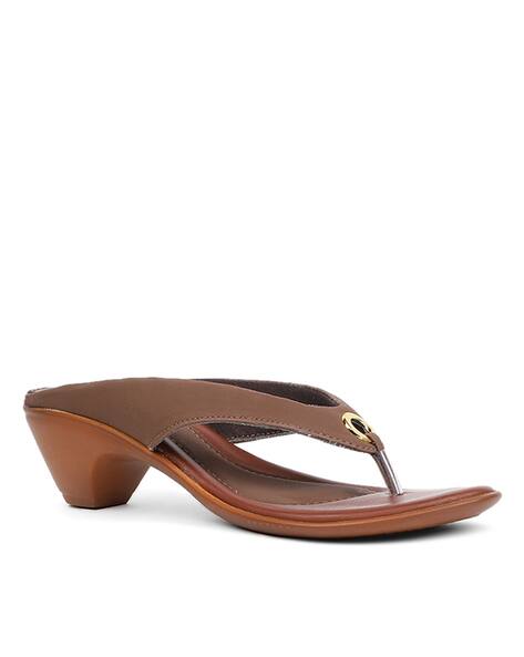 bata women's soft heel chappal and slippers