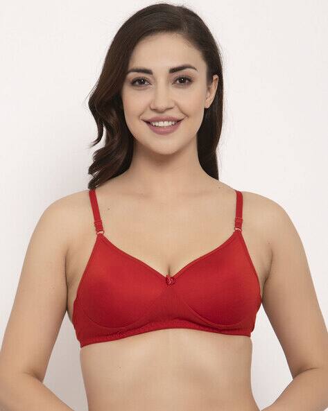 Red cotton bra Clearance