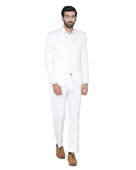 white 2 piece suit