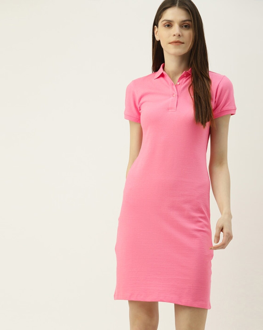 polo shirt dress pink