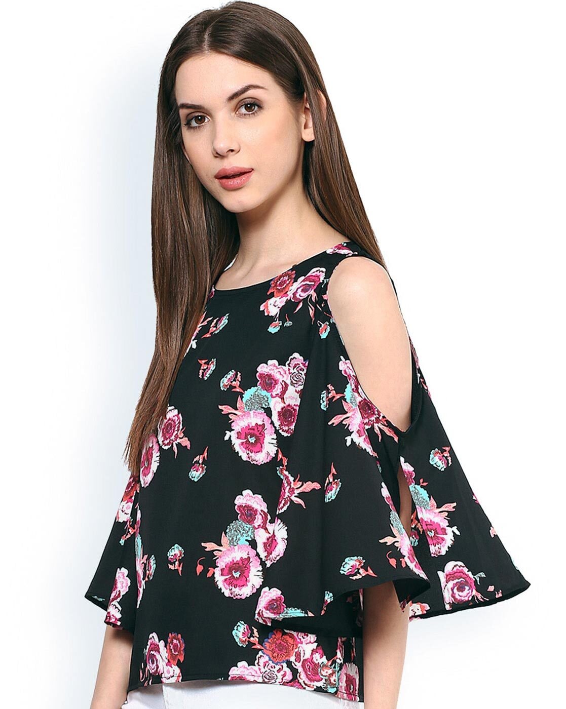 Nylon Black Harpa Women's Floral Regular Blouse at Rs 389/piece in