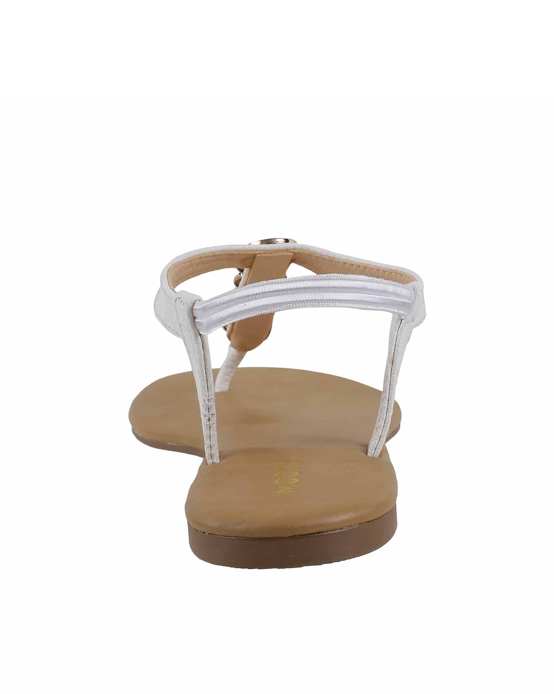 T-Strap Pearls Wedding Flat Sandals with Satin Ankle Strap,Bridal Flat