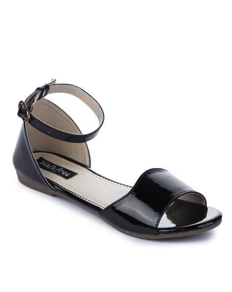 Slip-On Sandals with Ankle Strap