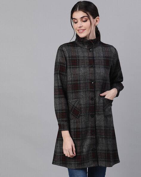 checked jacket womens