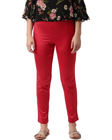 Tapered Fit Pant with Elasticated Waistband Price in India