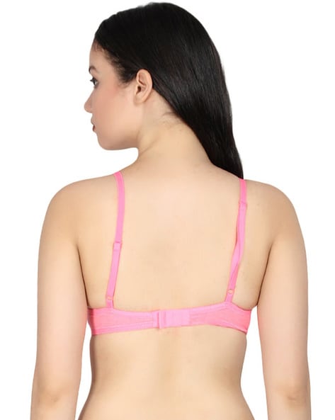 Buy online Striped Pink Push Up Bra from lingerie for Women by