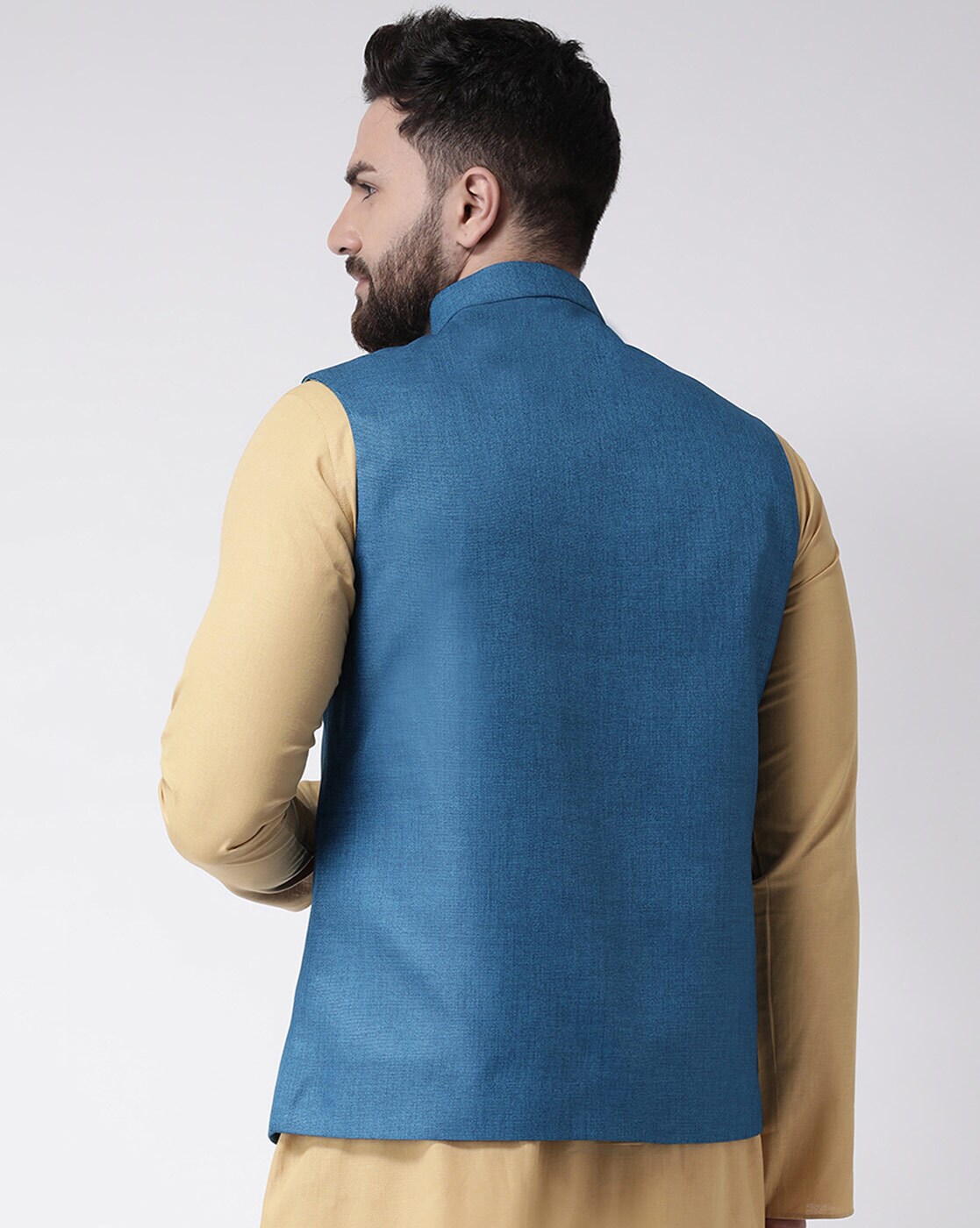 Men's Merino Abstract Nehru Jacket in BrownS | Nehru jackets, Jackets,  Jacket store