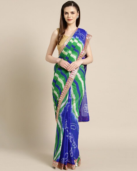 Buy online Women's Tie & Dye Multi Colored Saree With Blouse from ethnic  wear for Women by Geroo Jaipur for ₹3500 at 50% off | 2024 Limeroad.com