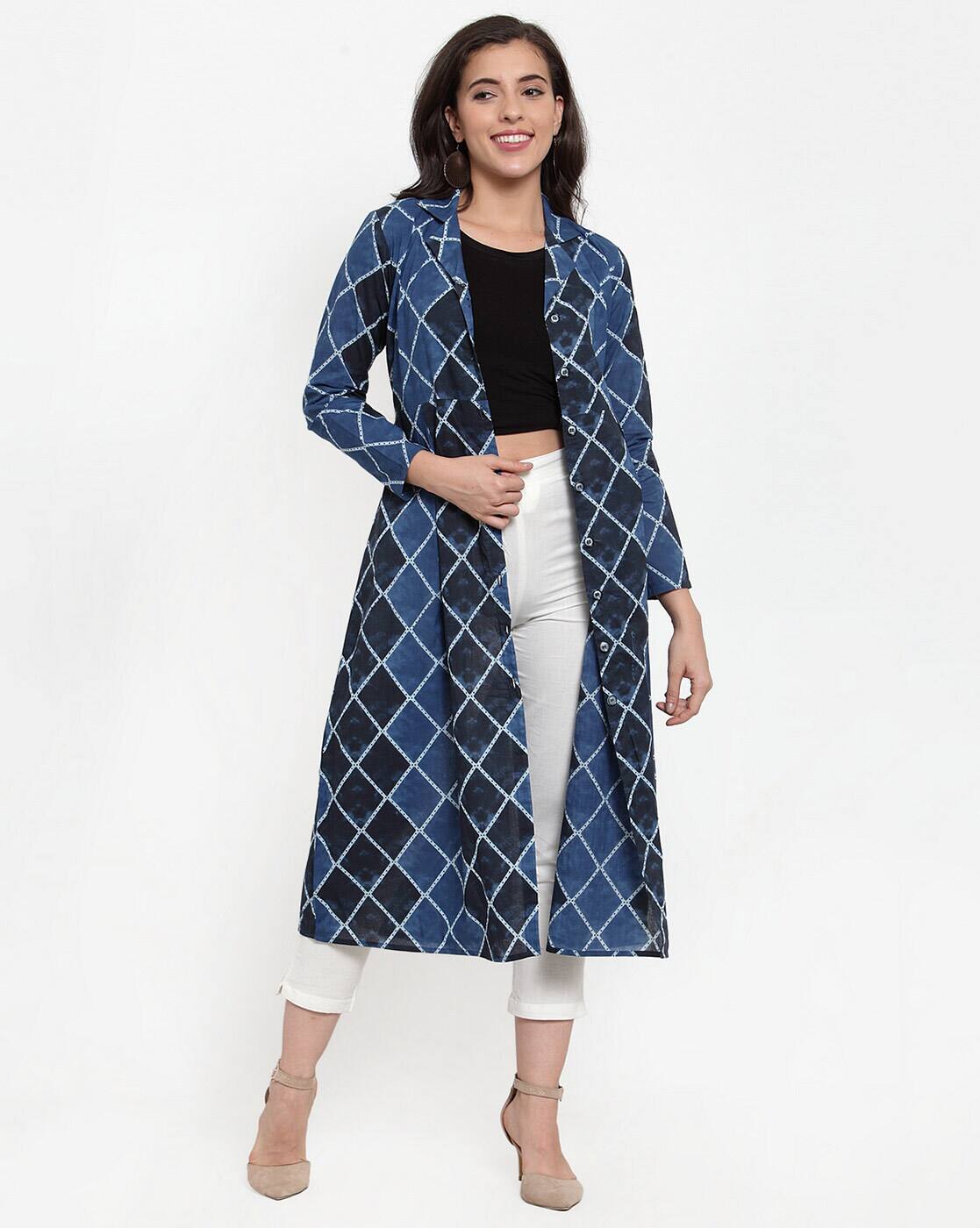 blue long shrug