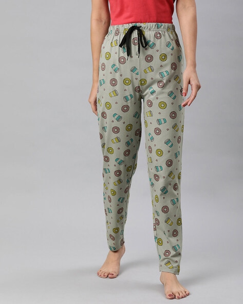 Graphic Print Pyjamas with Drawstring