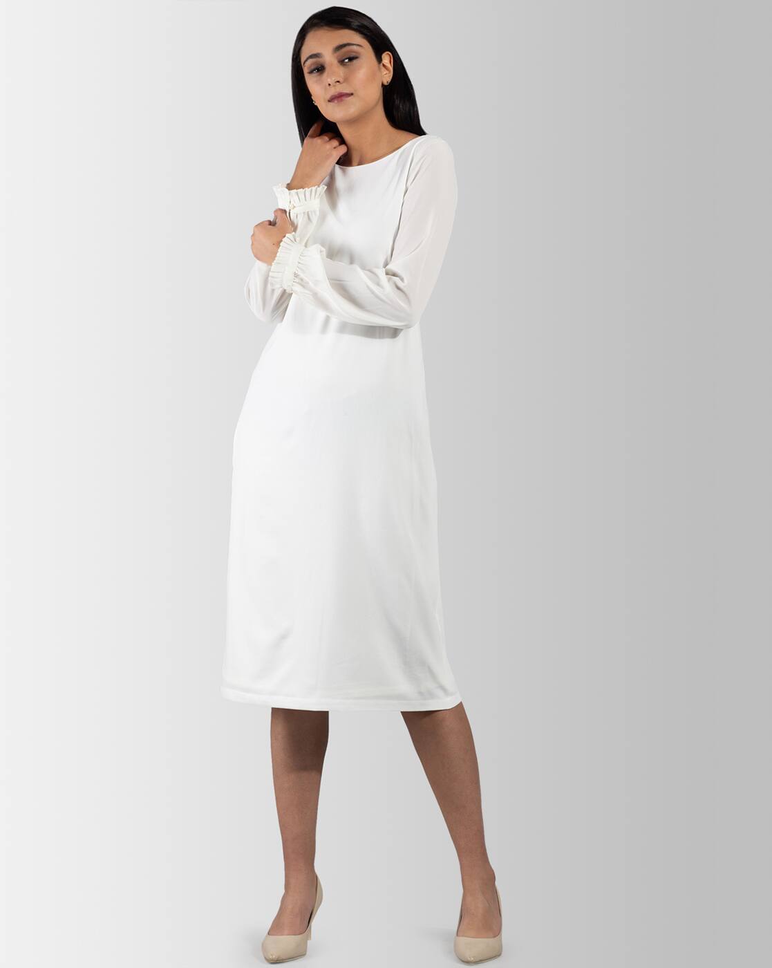 off white shift dress