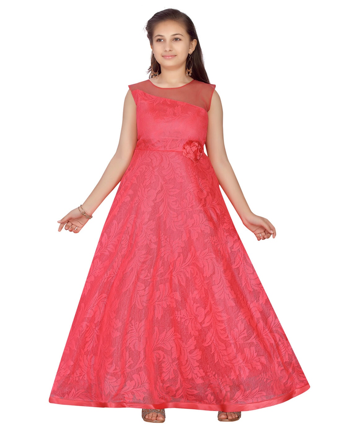 Buy Aarika Girls Pink Embellished Nylon Maxi Gown Dress Online at Best  Prices in India  JioMart