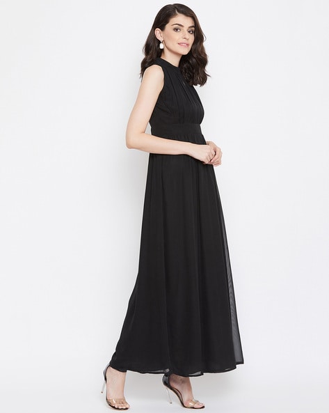 aline black maxi dress