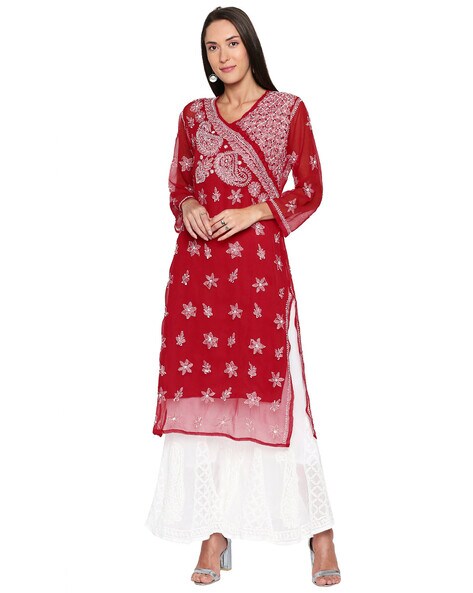 Red Rayon Printed Suit Salwar Set, Size: Medium, 155 Gsm at Rs 370 in Jaipur
