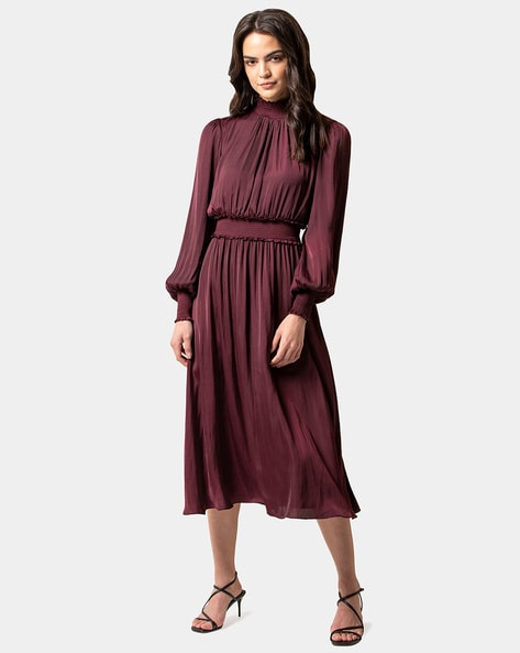 Maroon Women Dresses Forever New - Buy Maroon Women Dresses Forever New  online in India