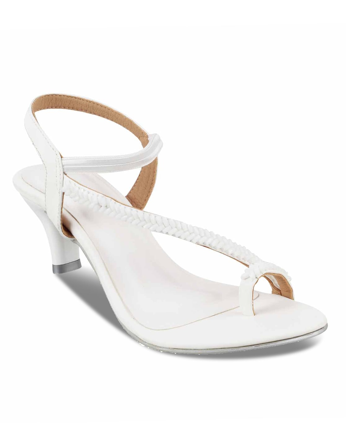 Buy Off white Heeled Sandals for Women by MFT Couture Online | Ajio.com