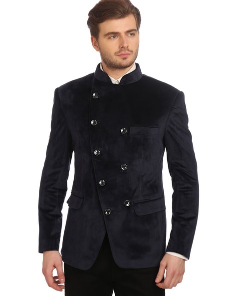 Double collar clearance blazer