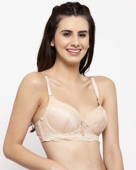 Buy Quttos Wirefree T-Shirt Padded Bra - Red Online