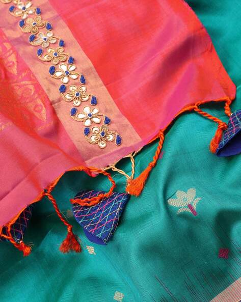 Different Silk Saree Pallu Knots Design Making Ideas at Home // ambati  kalpana - YouTube