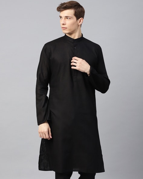 Sojanya Long Kurta with Mandarin Collar