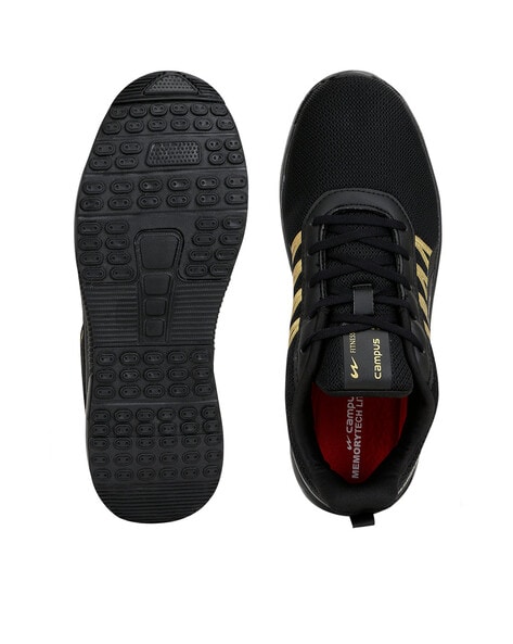 campus black gold shoes