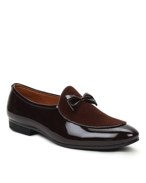 Slip-On Loafers with Bow