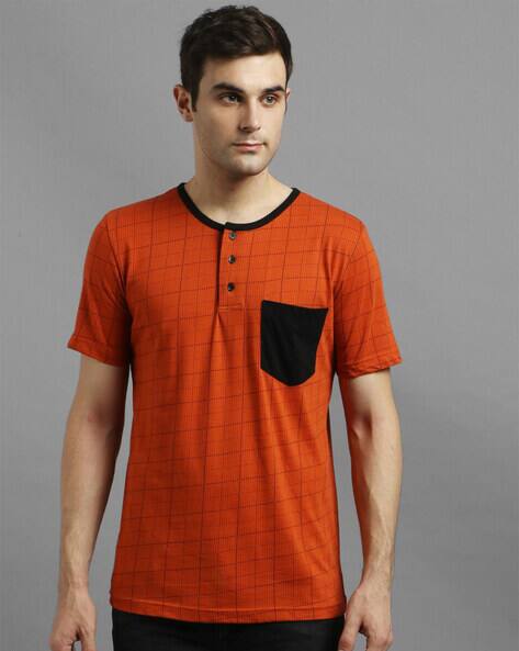 Orange Tshirts for Men by KOTTY Online 