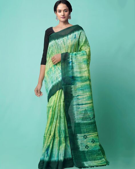 Buy Green Sarees for Women by Unnati Silks Online Ajio