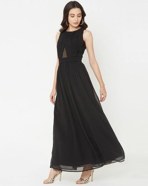 all black maxi dress