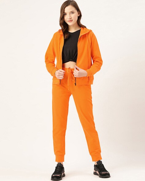 womens orange track suit