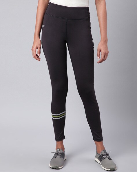 Sports Leggings with Reflective Piping