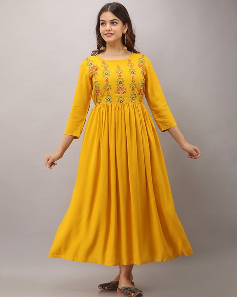 embroidery frock for ladies