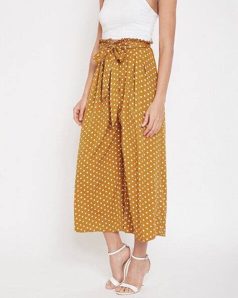 yellow polka dot pants