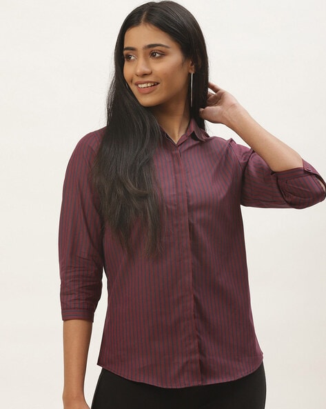 Buy Hancock Women's Slim Fit Formal Shirt