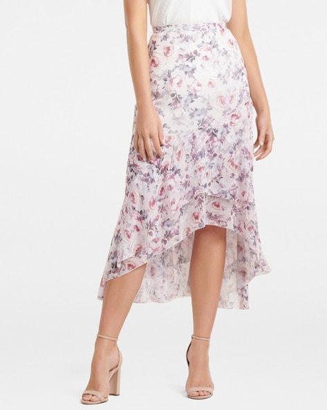 Floral Print Tiered Skirt