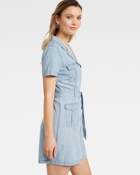 Bohme denim dress short sleeve mini dress fall fashion back to school Vtg  New$59 | eBay