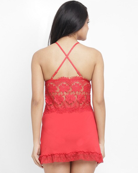 Buy Red Camisoles & Slips for Women by N-Gal Online