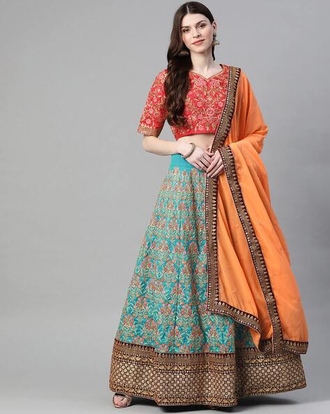 Shop Cotton Fabric Based Lehenga Choli Online At Kreeva