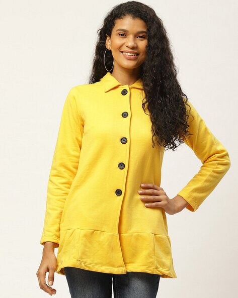 yellow down coat womens