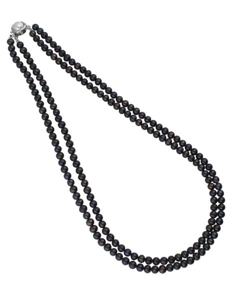 Buy Oxidised Rise Above Apathy Black Bead Necklace In 925 Silver from Shaya  by CaratLane
