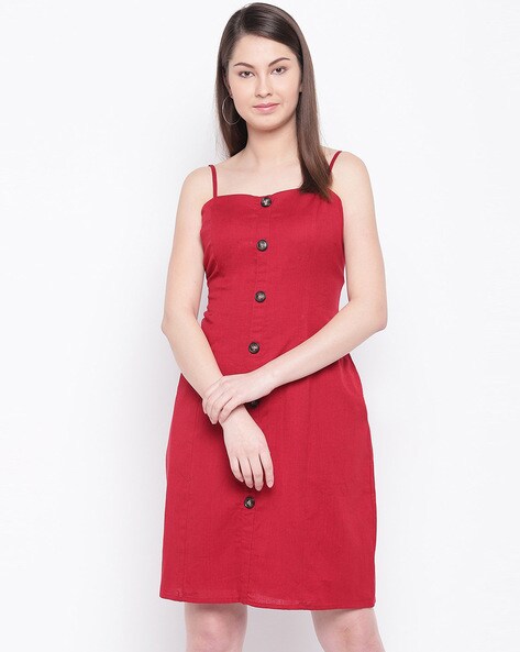 Sleeveless Knee Length Shift Dress