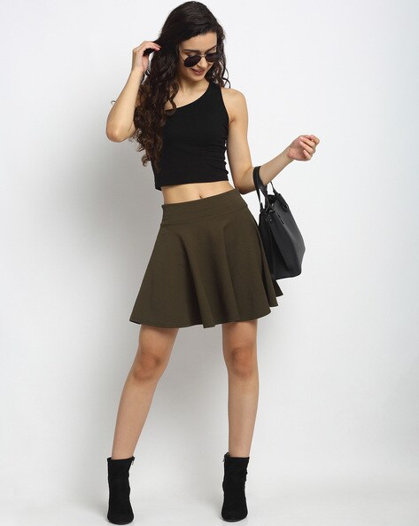 Buy Olive Skirts for Women by NEUDIS Online 